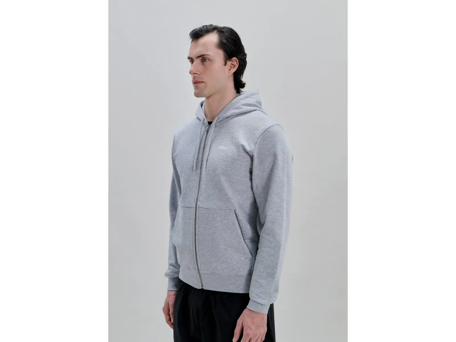 POC rozpinana bluza z kapturem Grey Melange