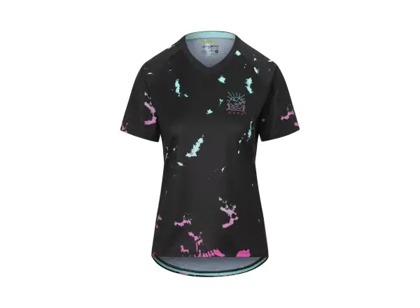 Giro Roust damski koszulka z krótkim rękawem Black Ice Dye