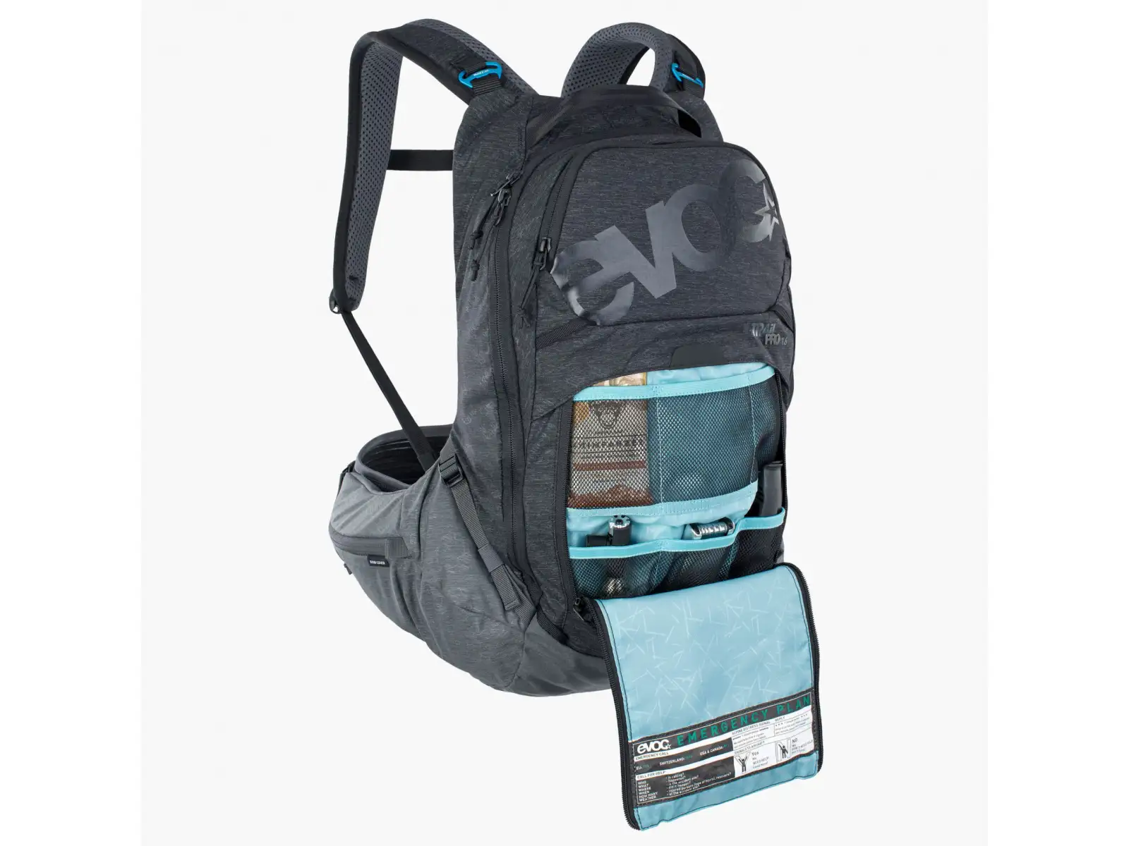 Evoc Trail Pro 16 plecak 16 l black/carbon grey