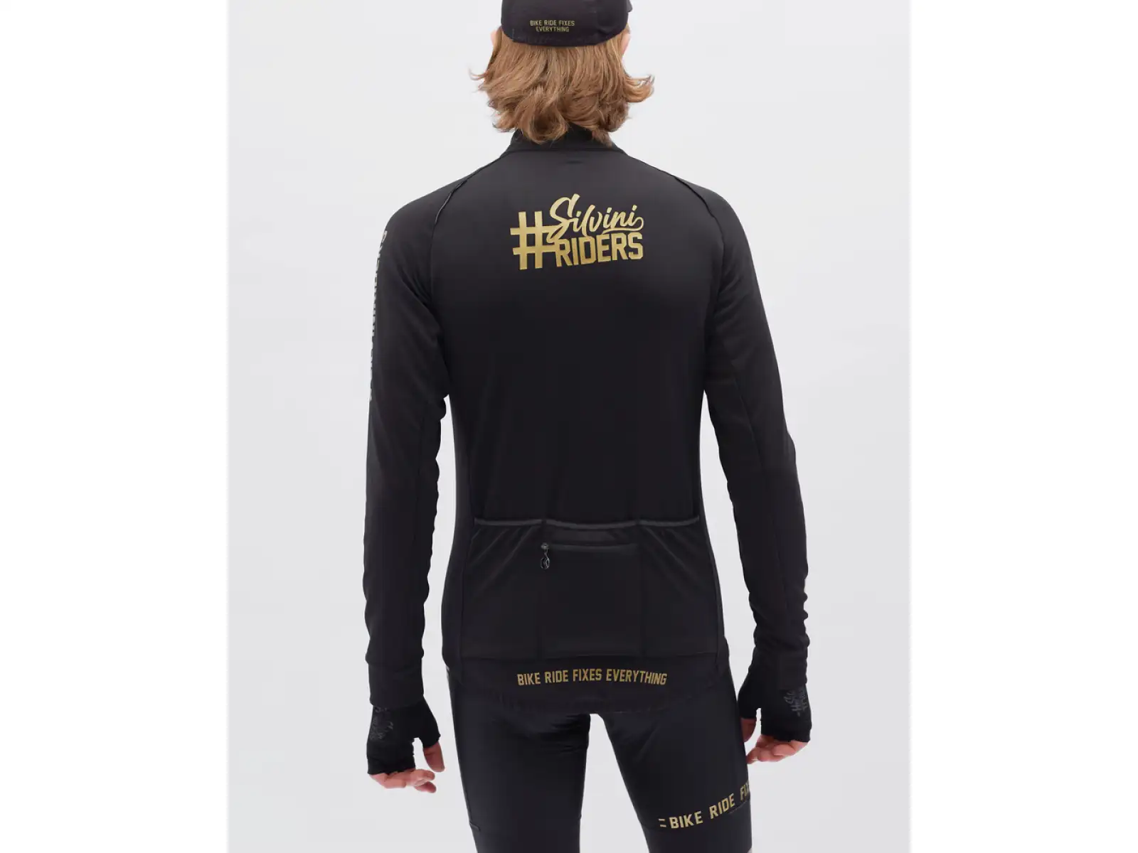 Silvini Leverono męska koszulka długi rękaw Black/Gold