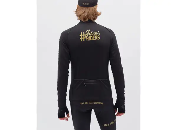 Silvini Leverono męska koszulka długi rękaw Black/Gold