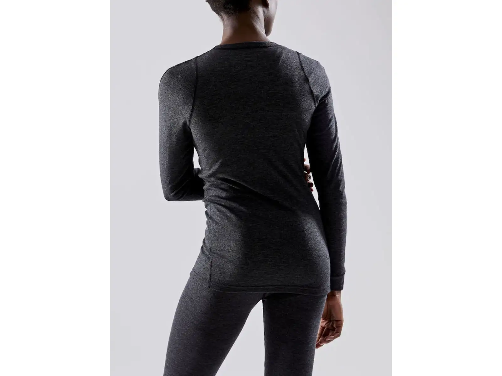 Craft Core Wool Merino damski zestaw koszulka długi rękaw+spodnie czarna