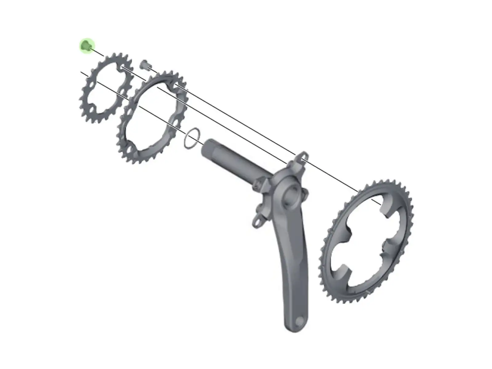 Shimano śruby do małej tarczy M8x8,5 mm - Y1NV98040