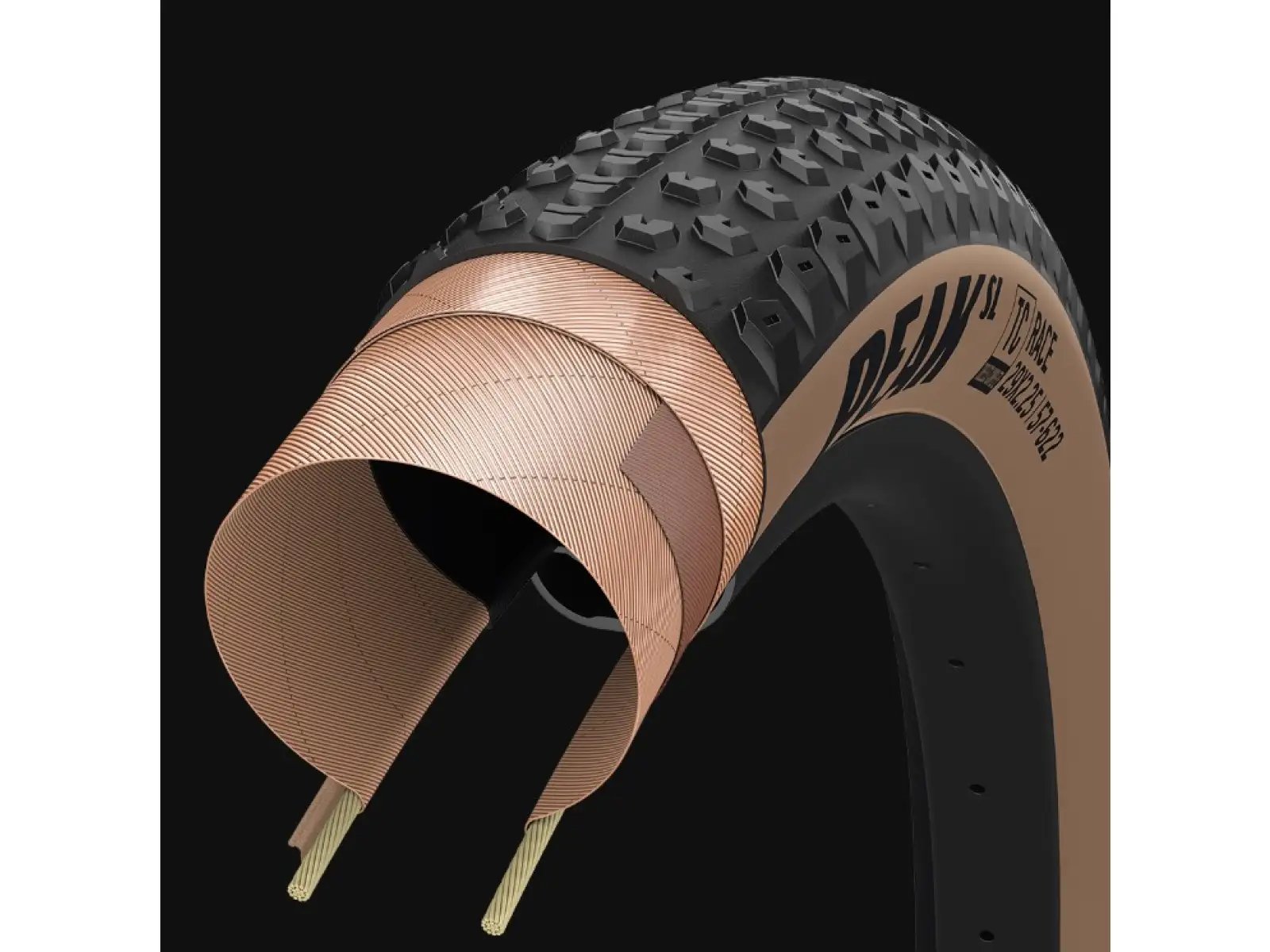 Goodyear Peak SL Race Tubeless Complete 29x2,40" MTB opona kevlar Tan