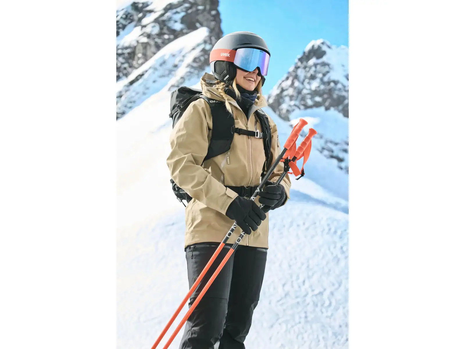 Uvex Provoque FM gogle narciarskie black matt/blue - green