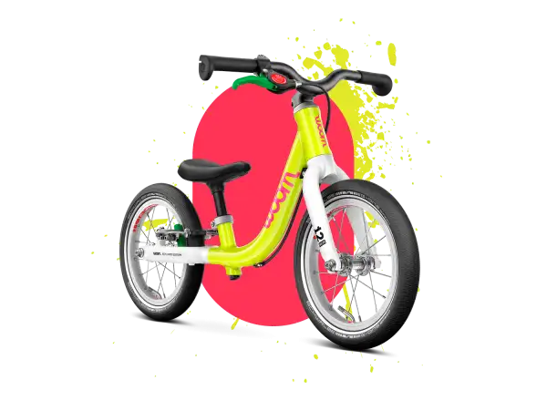 Woom GO 1 rowerek biegowy dla dzieci neon lime