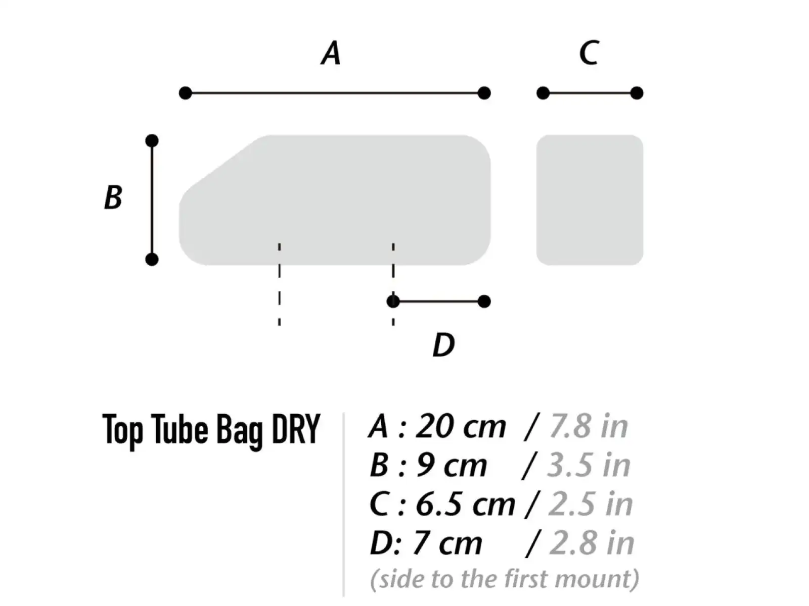 Woho X-Touring Top-tube Bag Dry 1,1 l torba ramowa Diamond CyberCam Black
