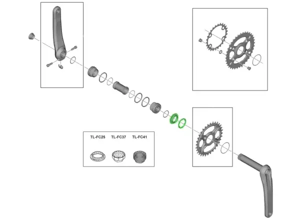 Shimano FC-M8100/M7100 nakrętka zabezpieczająca zębatki