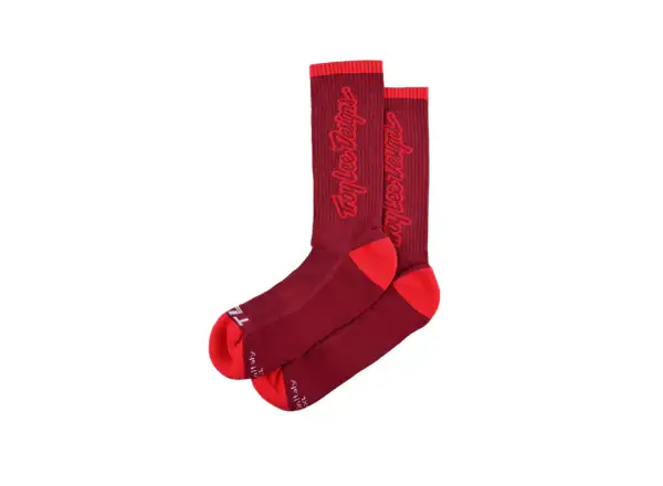 Troy Lee Designs Performance Signature skarpety Oxblood