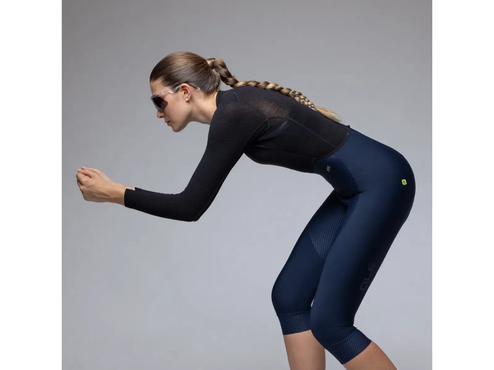 Alé R-EV1 Voltage damskie zimowe rowerowe spodnie 3/4 Midnight Blue