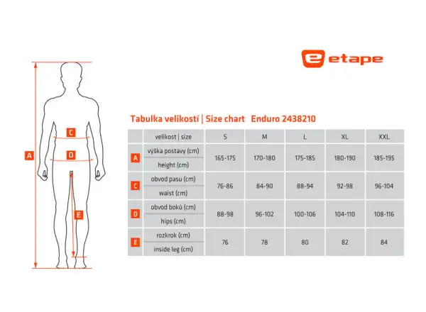 Etape Enduro męskie luźne spodnie czarna