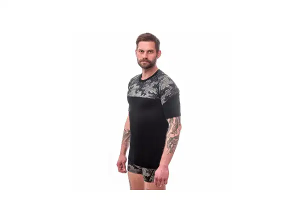 Sensor Merino Impress męska koszulka krótki rękaw čená/Honeycomb