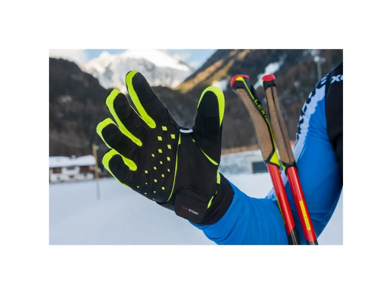 Leki HRC Race Shark biegowe rękawice Black/Neon yellow