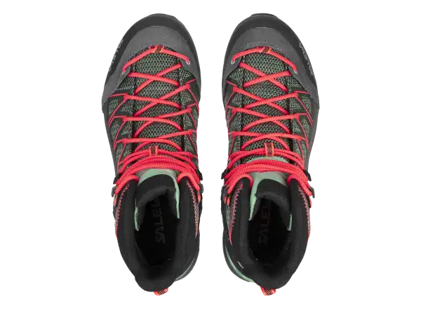 Salewa WS MTN Trainer Lite Mid Gore-Tex damskie buty Feld Green/Fluo Coral