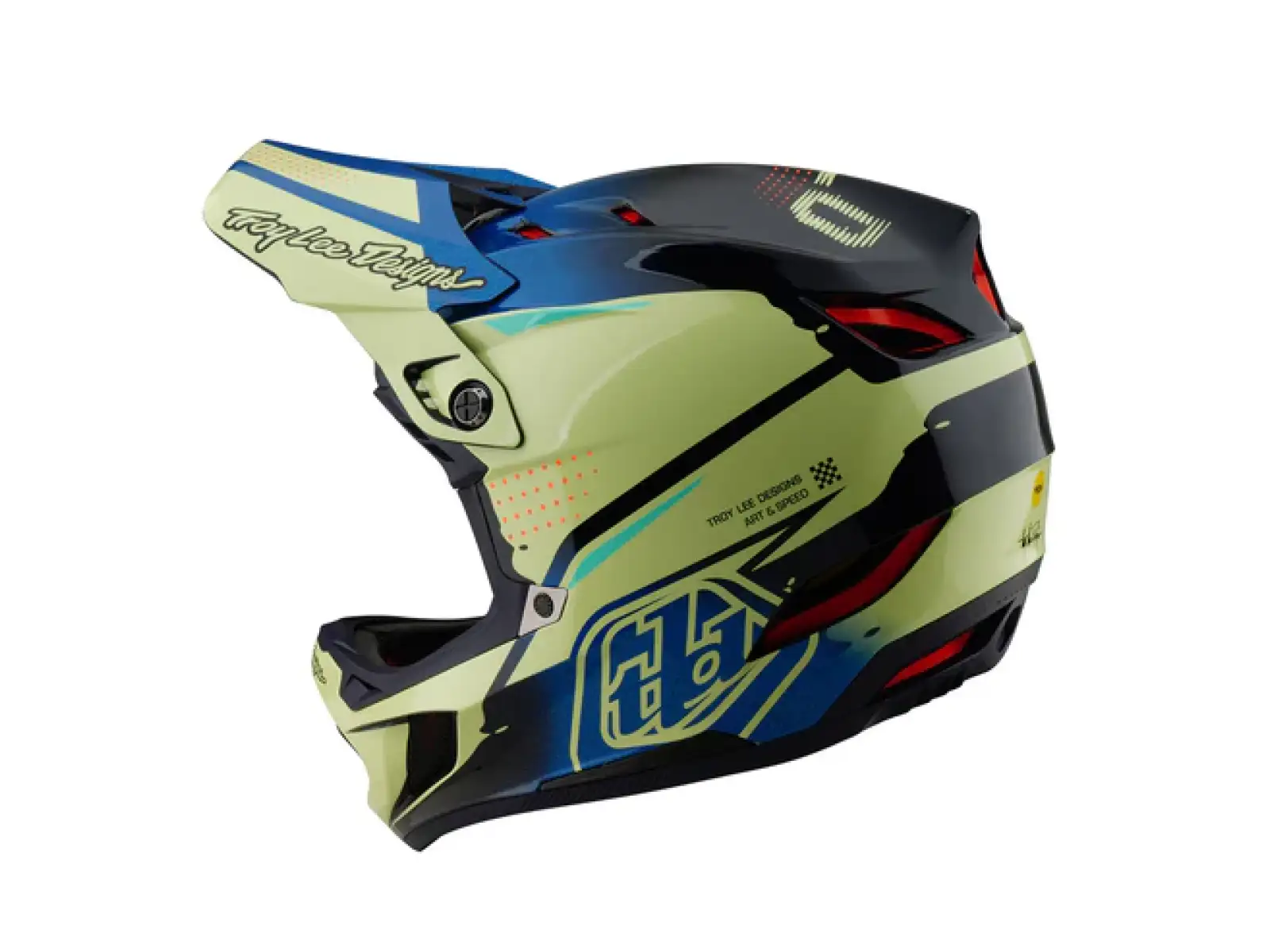 Troy Lee Designs D4 Composite kask Drip Glo Yellow
