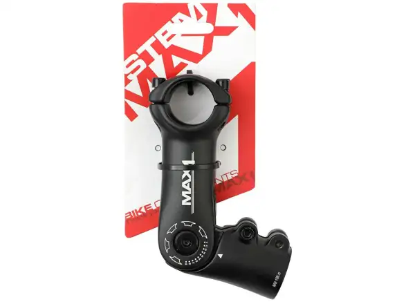 MAX1 regulowany wspornik kierownicy 90°/31,8 mm czarny