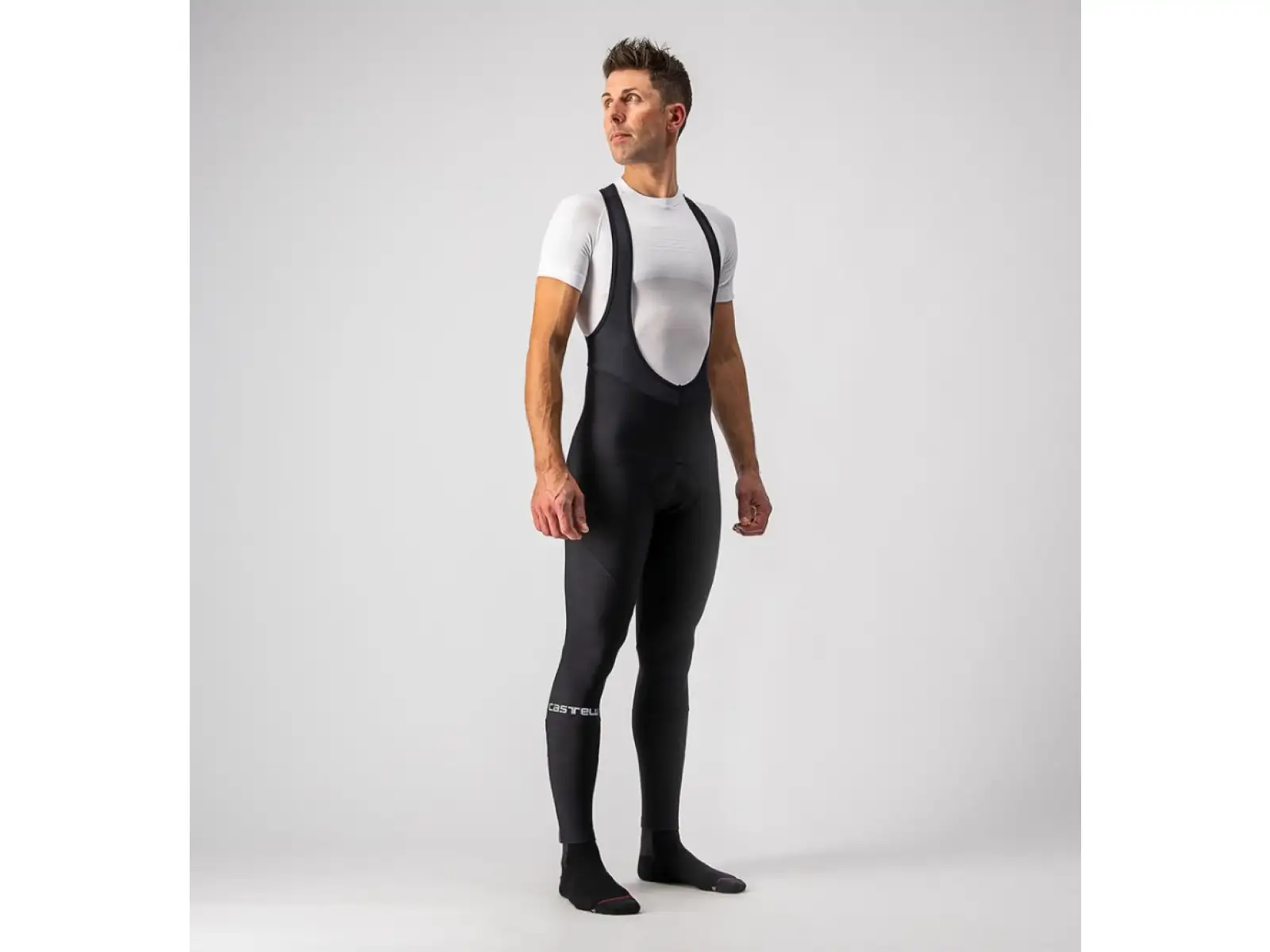Castelli Entrata męskie spodnie z szelkami black