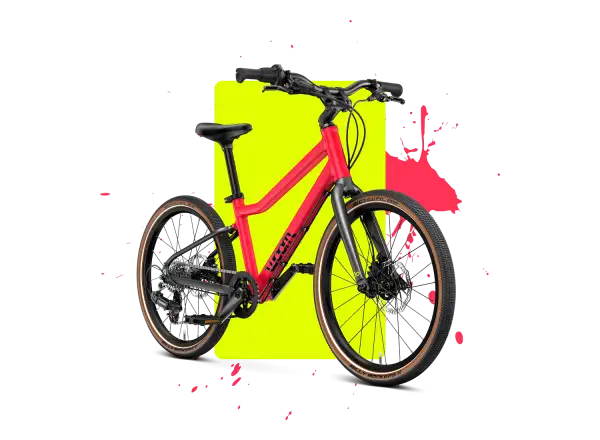 Woom 4 EXPLORE rower dziecięcy neon pink