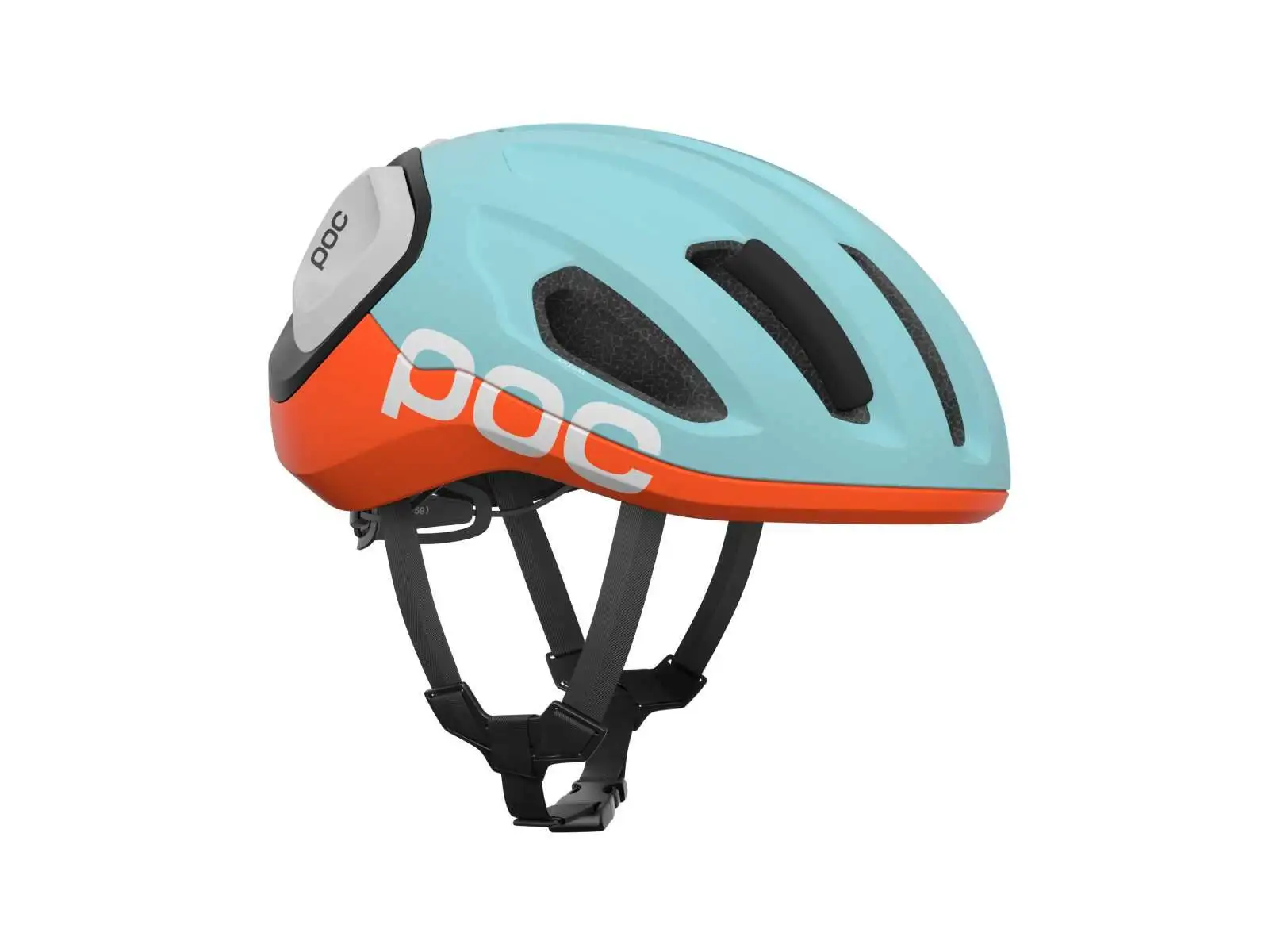 POC Amidal kask szosowy Indicolite Blue Matt/Carnelian Orange Matt