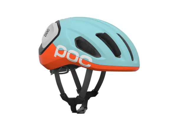 POC Amidal kask szosowy Indicolite Blue Matt/Carnelian Orange Matt