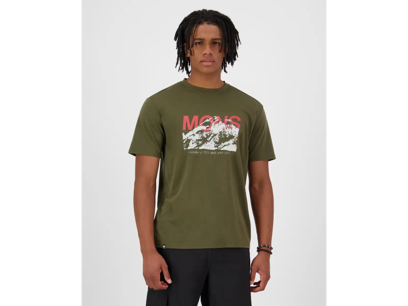 Mons Royale Icon Merino męska koszulka z krótkim rękawem Dark Olive