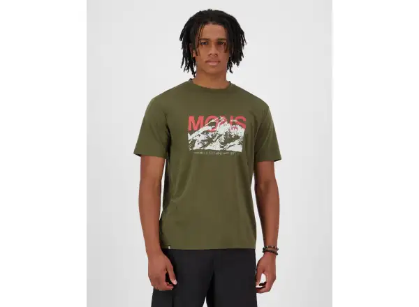 Mons Royale Icon Merino męska koszulka z krótkim rękawem Dark Olive