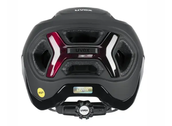 Uvex React MIPS kask MTB Black/Ruby Red Matt