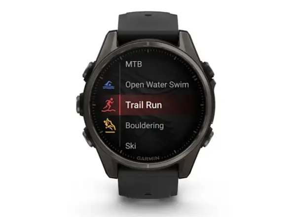 Garmin fenix 8 - 43 mm AMOLED Sapphire inteligentny zegarek Carbon titanium Black/Pebble grey