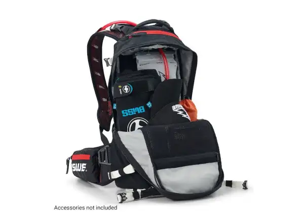 USWE Flow 16 plecak z ochraniaczem kręgosłupa Black/Red 16 l