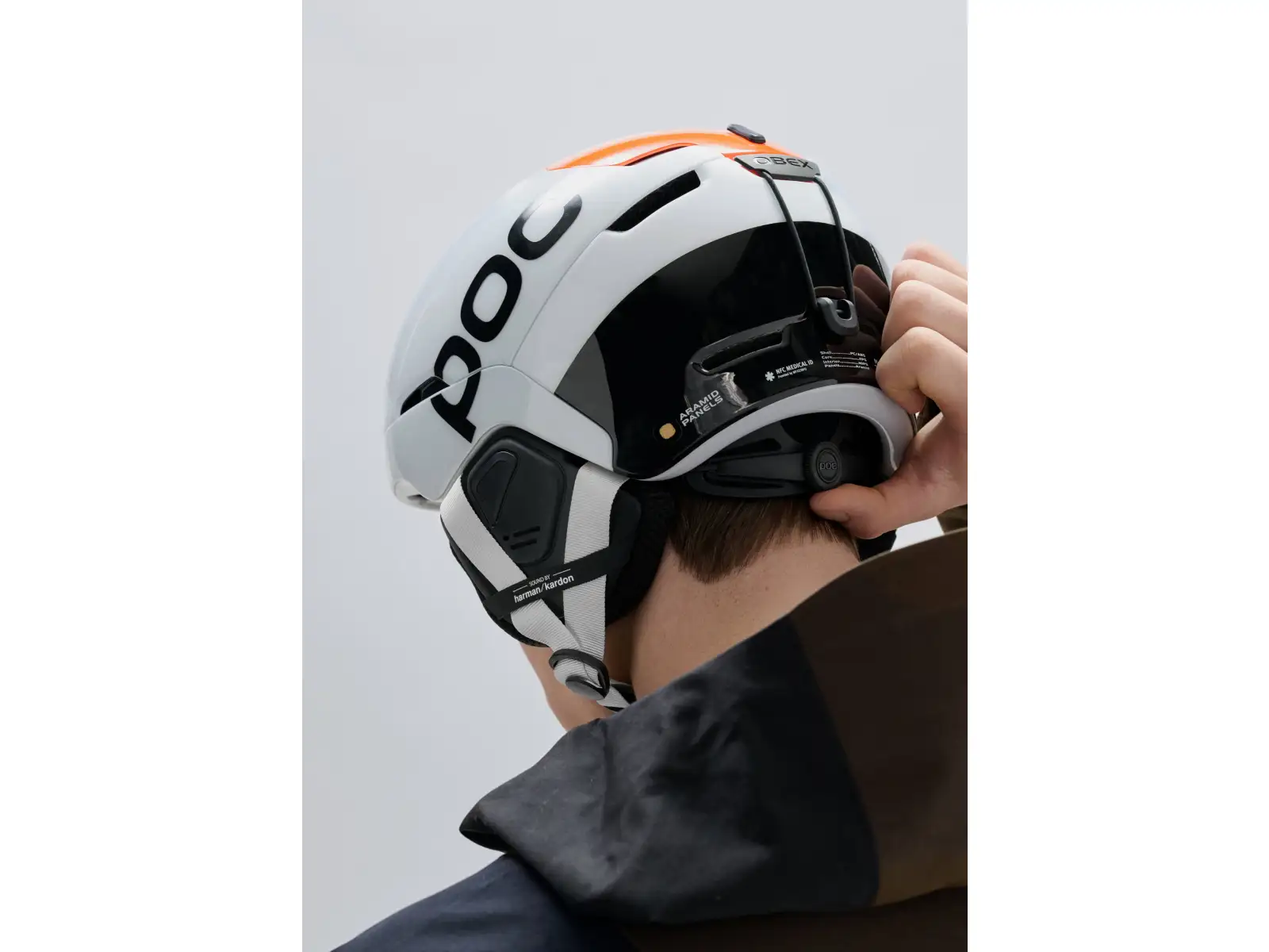 POC Obex Connect kask narciarski Hydrogen White/Fluorescent Orange AVIP