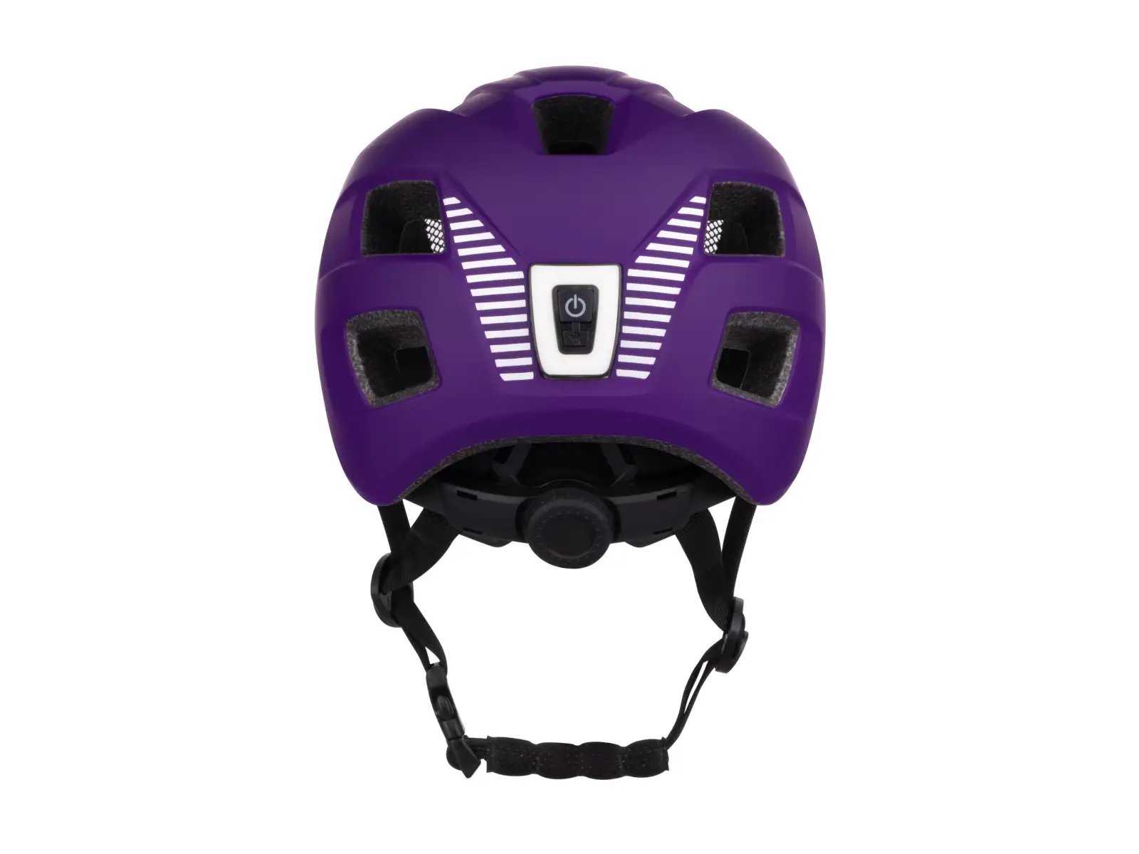 Force Zebu kask rowerowy dla dzieci z lampką tylni fioletowa
