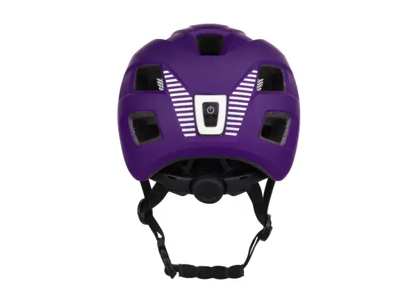 Force Zebu kask rowerowy dla dzieci z lampką tylni fioletowa