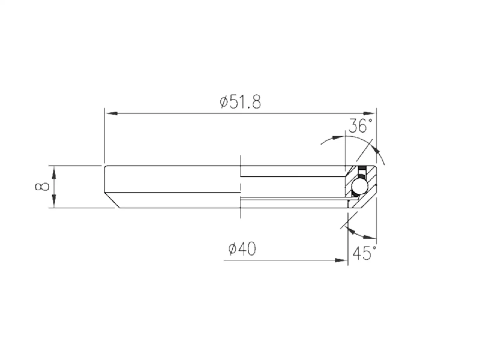 FSA ACB 073E MR127 łożysko 36x45 1,5"