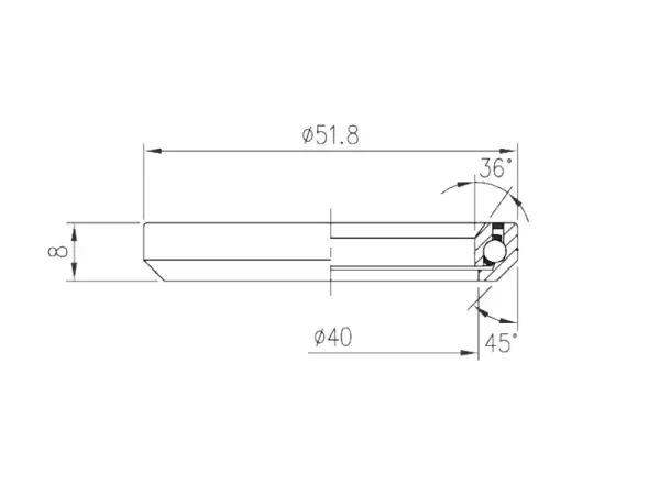 FSA ACB 073E MR127 łożysko 36x45 1,5"