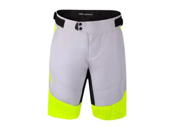 Force Storm męskie MTB szorty z wkładką szary/Fluo