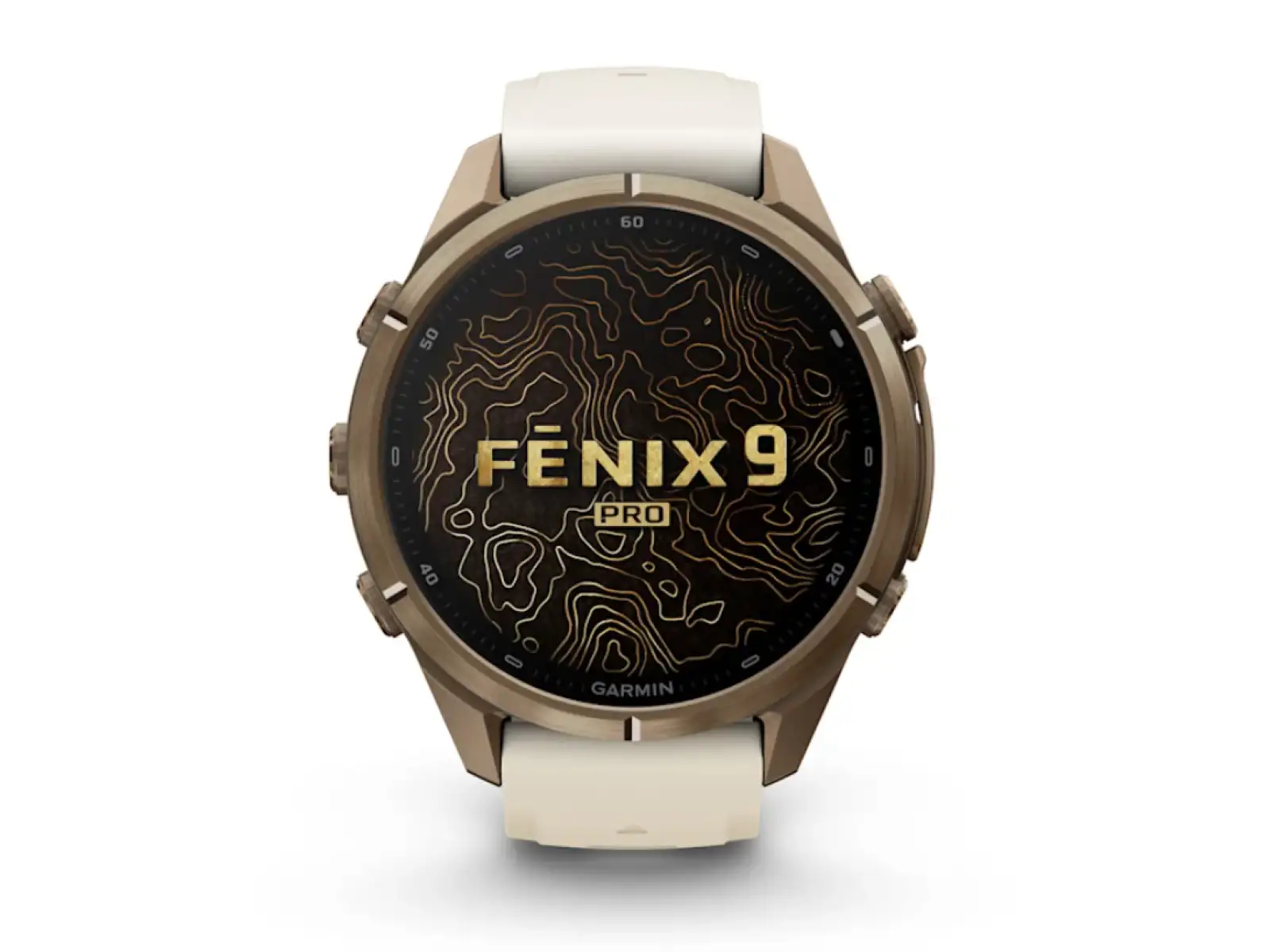 Garmin Fénix 9 Pro inReach 43 mm smartwatch Autumn Gold Titanium Cream/French Gray