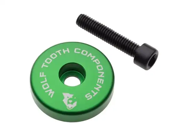 Wolf Tooth Ultralight pokrywka zestawu sterowego + 5 mm podkładka zielona