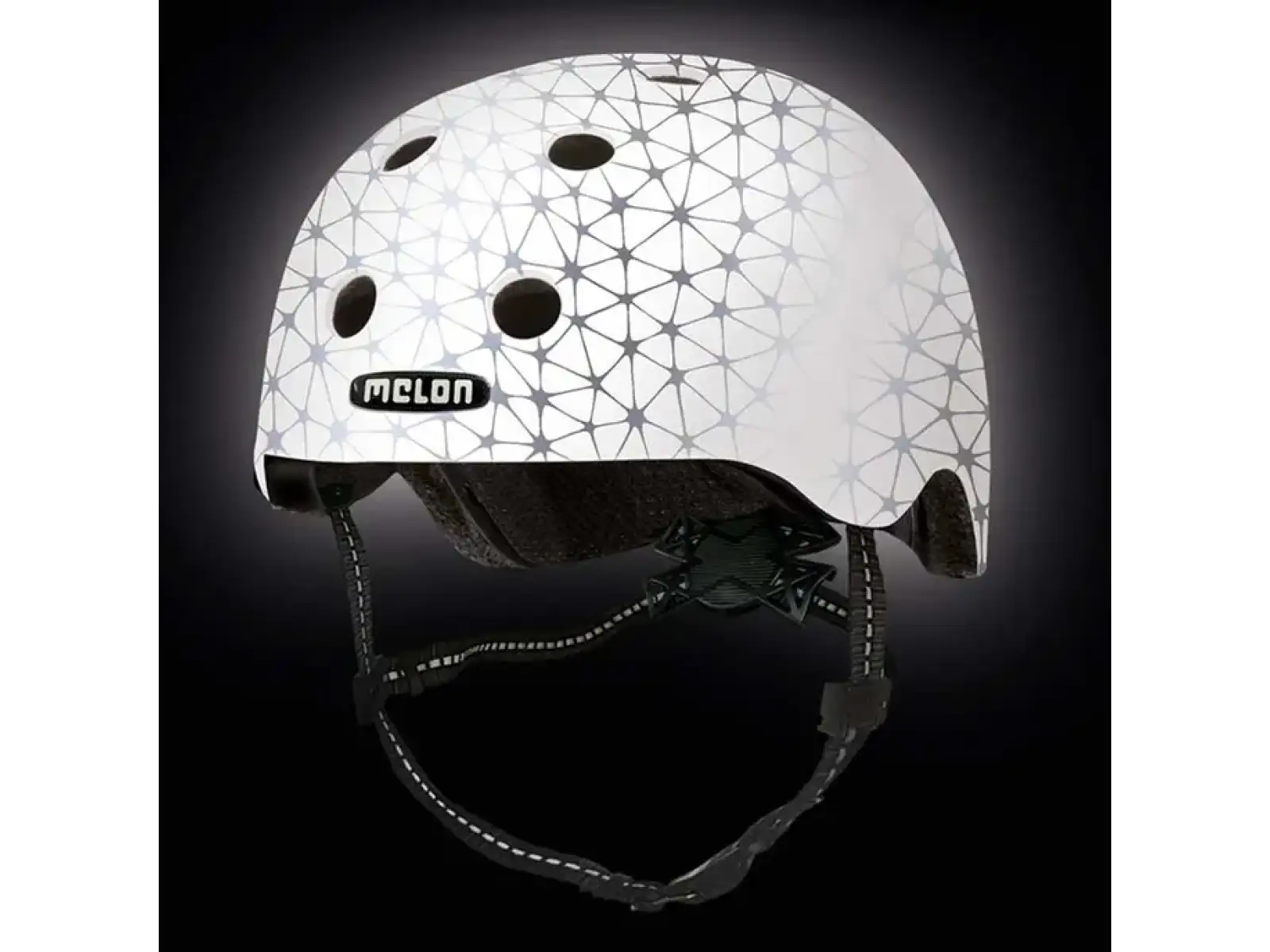 Melon Toddler Reflective dziecięcy odblaskowy kask Magic White