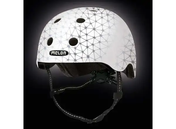 Melon Toddler Reflective dziecięcy odblaskowy kask Magic White