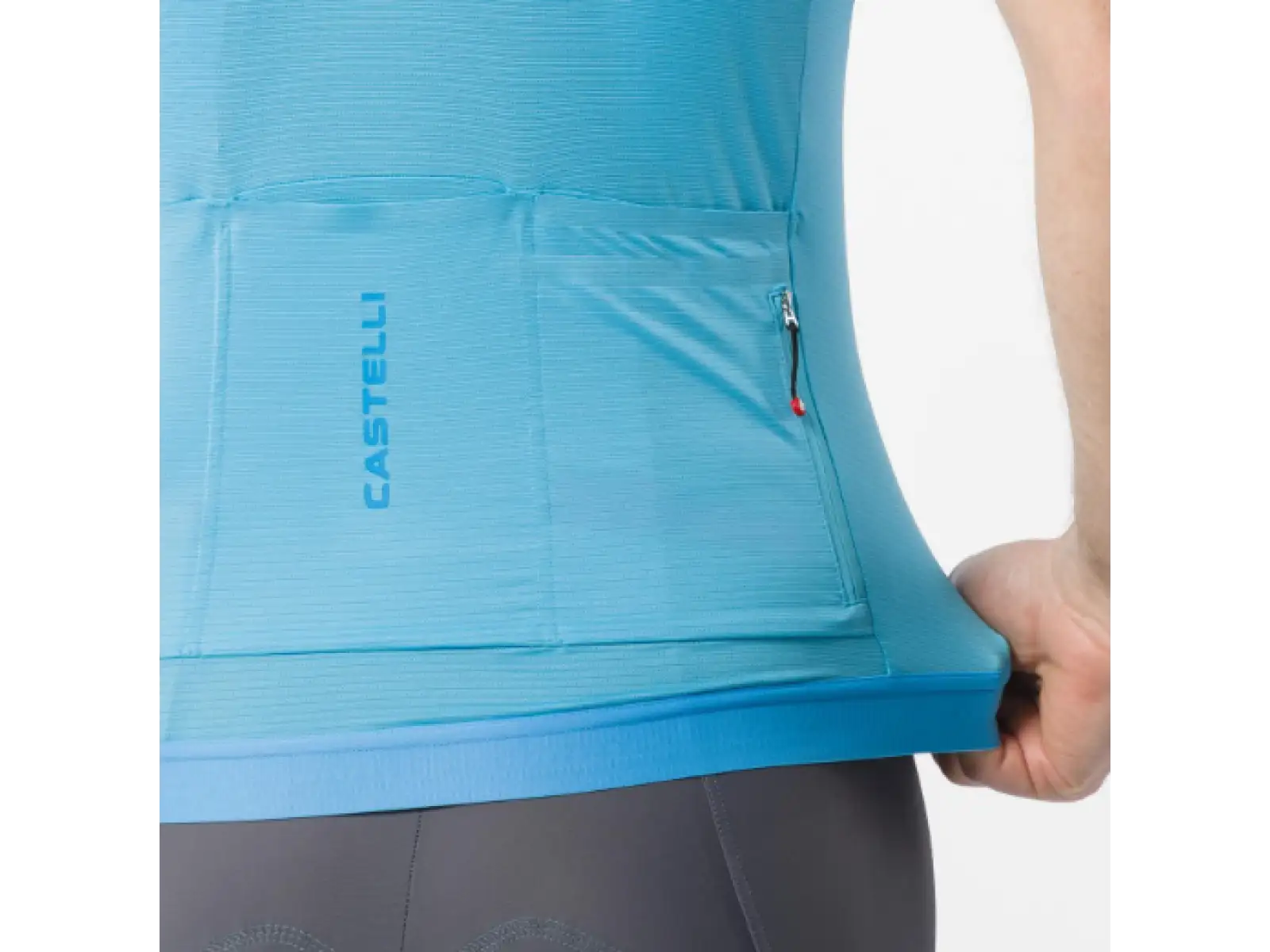 Castelli Espresso 2 męska koszulka kolarska krótki rękaw Neon Cobalt