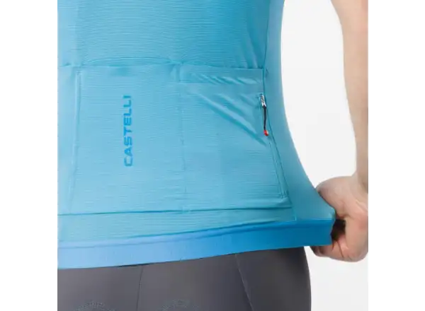 Castelli Espresso 2 męska koszulka kolarska krótki rękaw Neon Cobalt