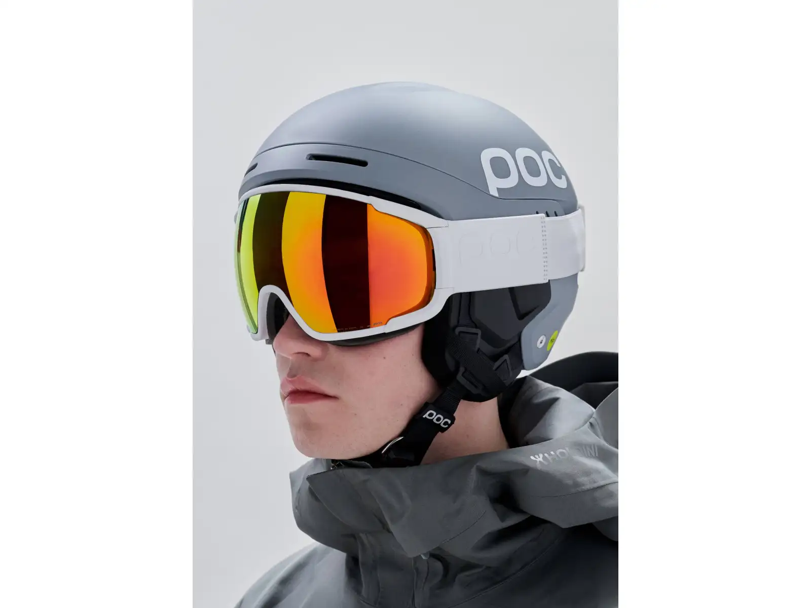 POC Zonula gogle narciarskie Hydrogen White/Partly Sunny Orange