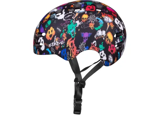 Etape Buddy dziecięcy kask rowerowy czarny/grafika matowy