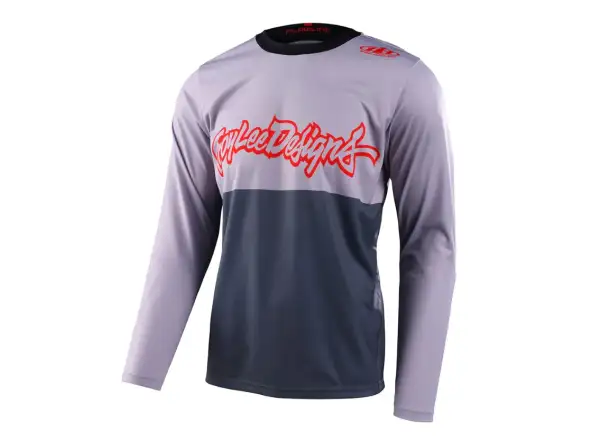 Troy Lee Designs Flowline Scripter męska koszulka z długim rękawem charcoal