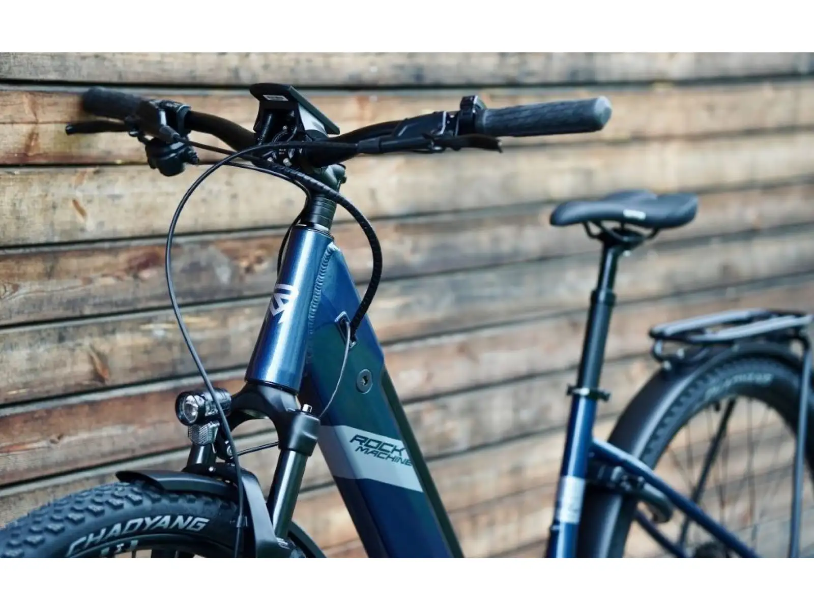 Rock Machine Crossride e450 rower elektryczny crossowy Gloss Metallic Navy/Silver