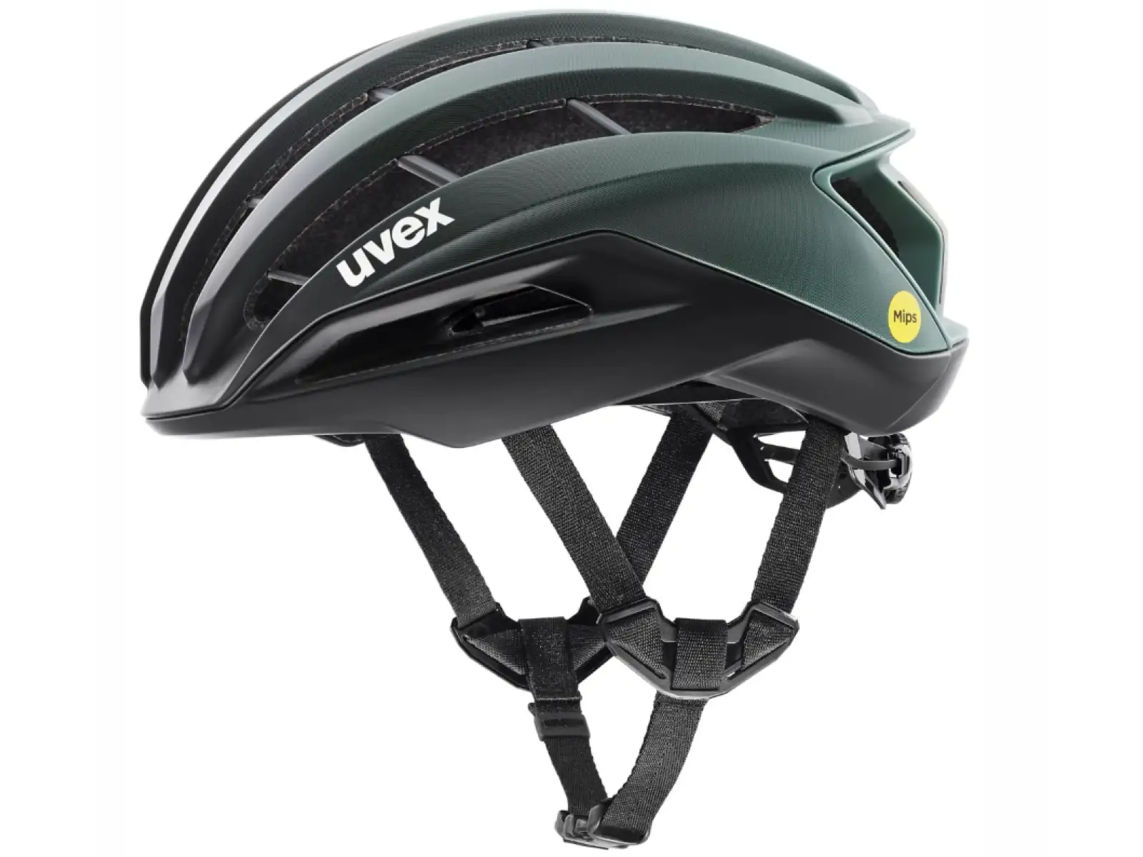 Uvex Surge Aero MIPS szosowy kask Black/Sage Green Matt