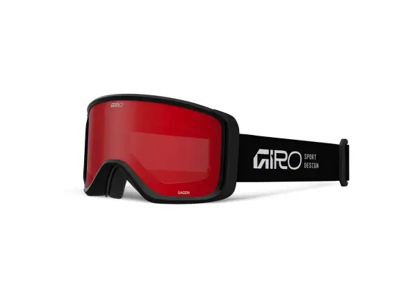 Giro Sagen damskie gogle narciarskie Black Stacked-Amber Scarlet/Yellow (2 szkła)