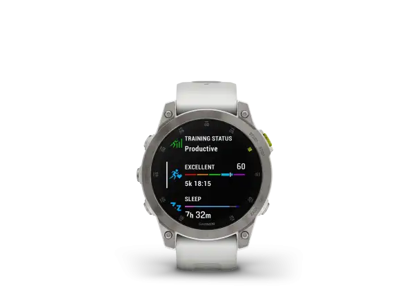 Garmin epix Gen 2 Sapphire Edition smart watch Titanium/White