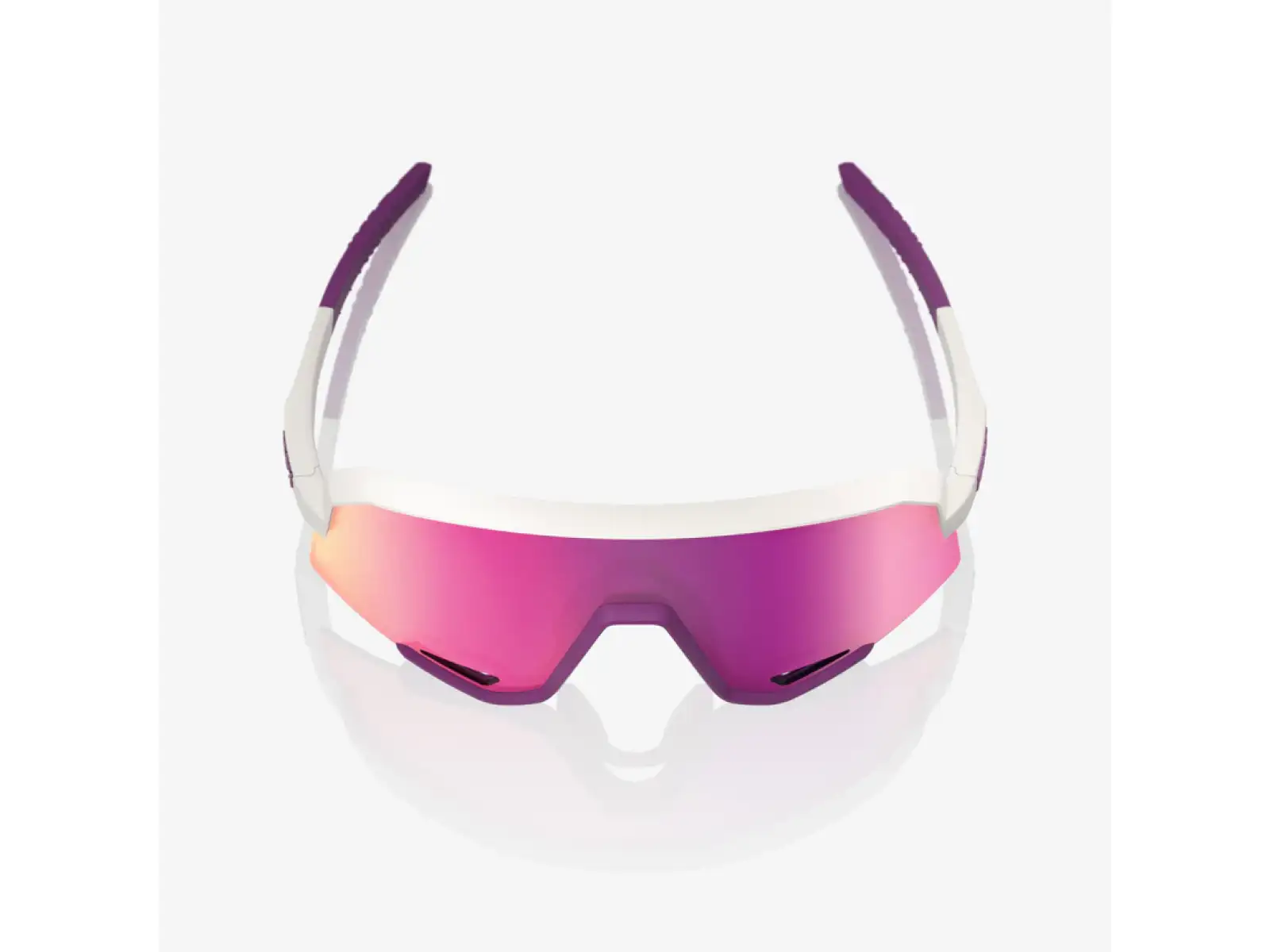 100% Slendale okulary przeciwsłoneczne Matte Chalk/Purple Multilayer Mirror Lens