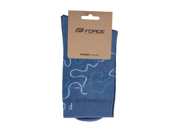 Force Livery skarpetki rowerowe niebieskie